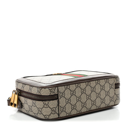 Gucci GG Supreme Monogram Web Small Ophidia Top Handle Shoulder Bag Brown 4 of 10