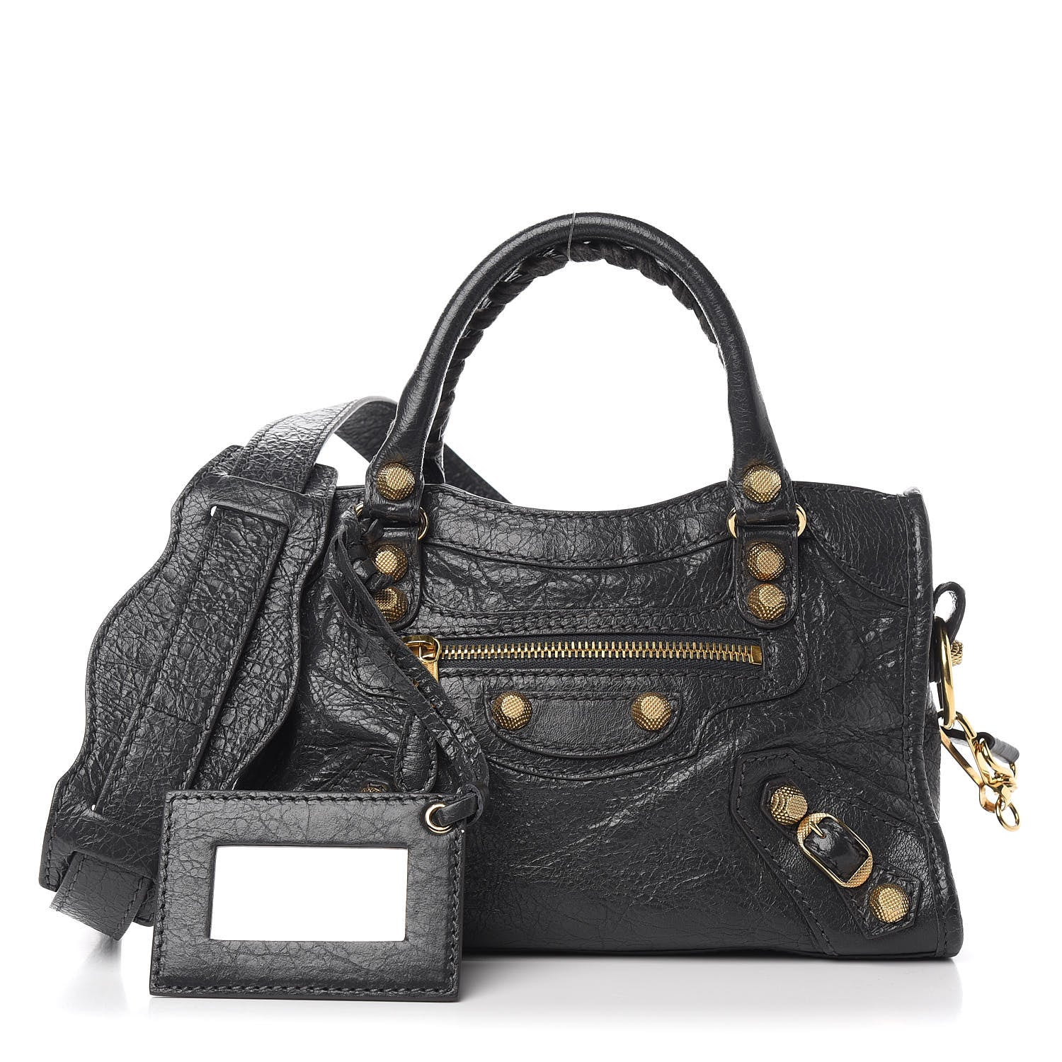 Balenciaga Agneau Giant 12 Gold Hardware Mini City Gris Fossile 1 of 9