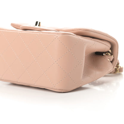Chanel Lambskin Quilted Mini Square Flap Beige 10 of 11