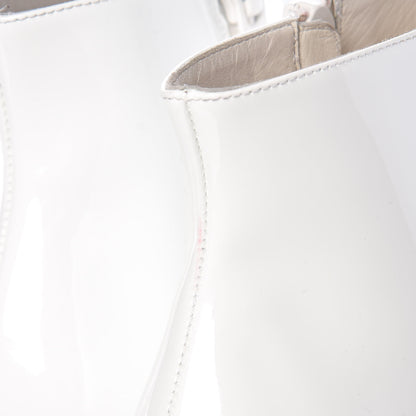 Christian Louboutin Patent Hilconico 85 Booties 39 White 9 of 9