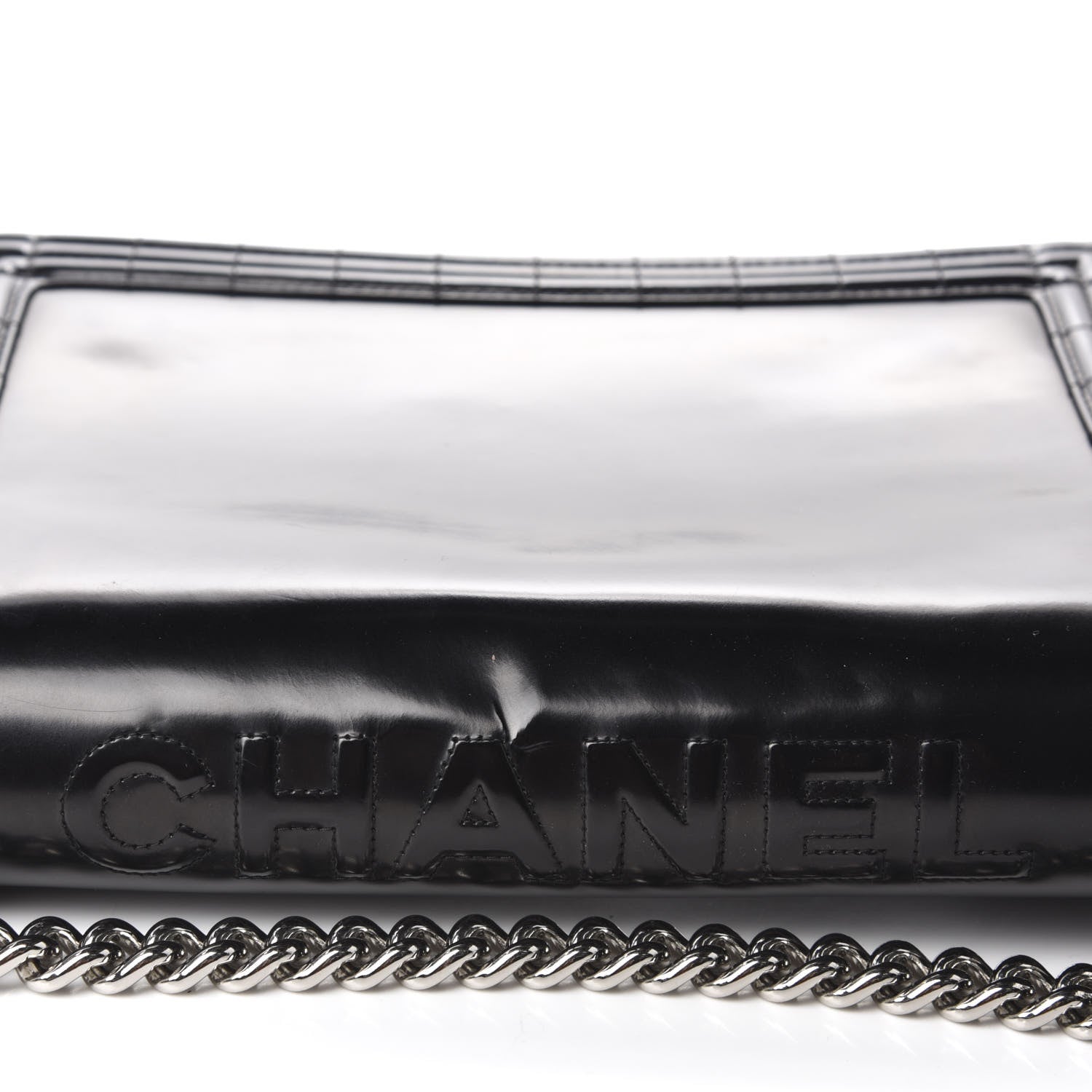 Chanel Glazed Calfskin Large Boy Flap Black 8 of 12