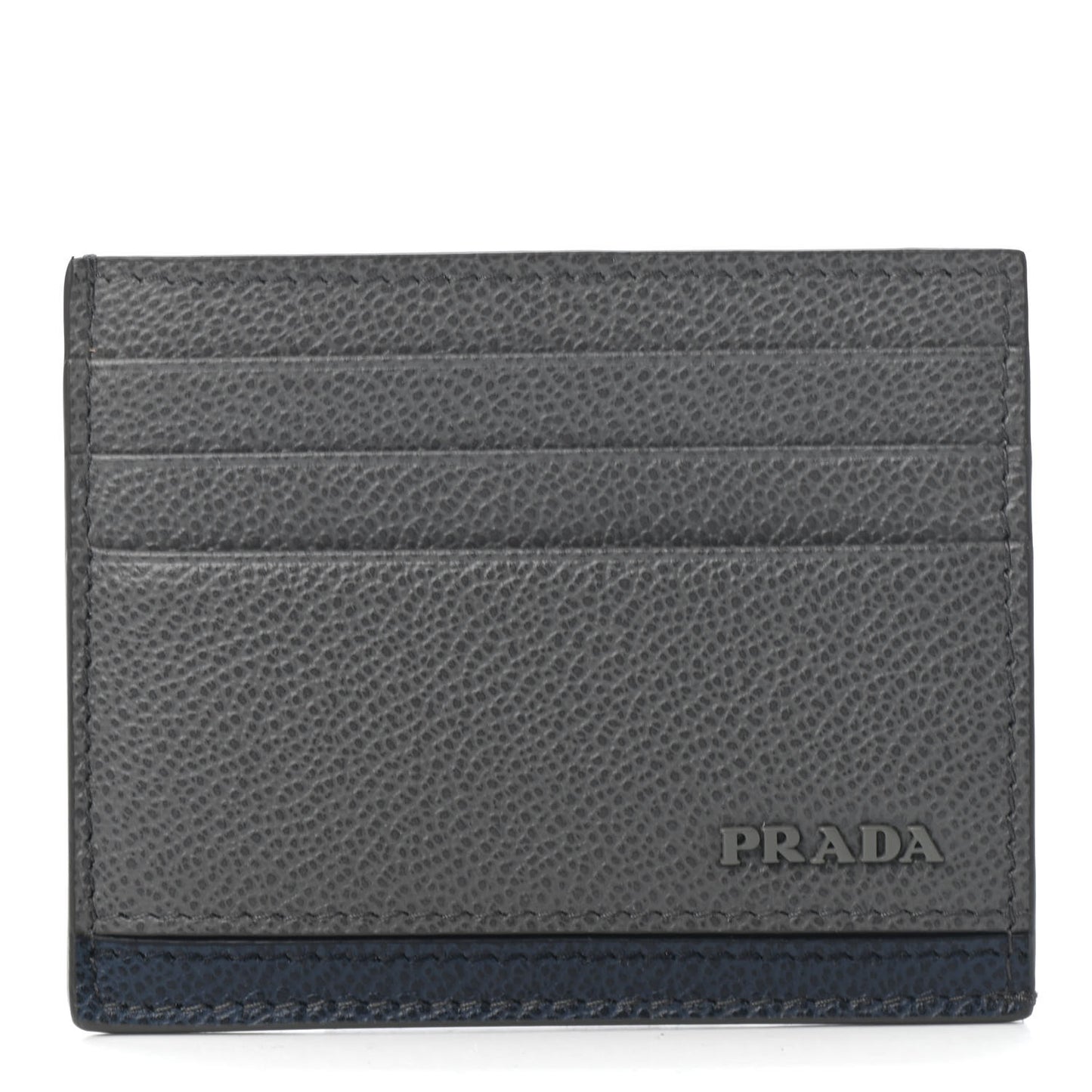 Vitello Micro Grain Card Holder Mercurio Baltico