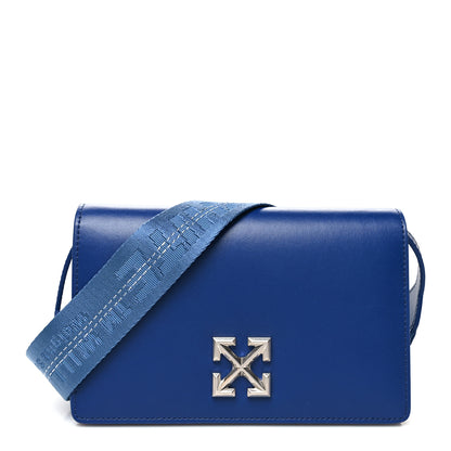 Off-White Calfskin Jitney 0.5 Crossbody Bag Blue 1 of 11