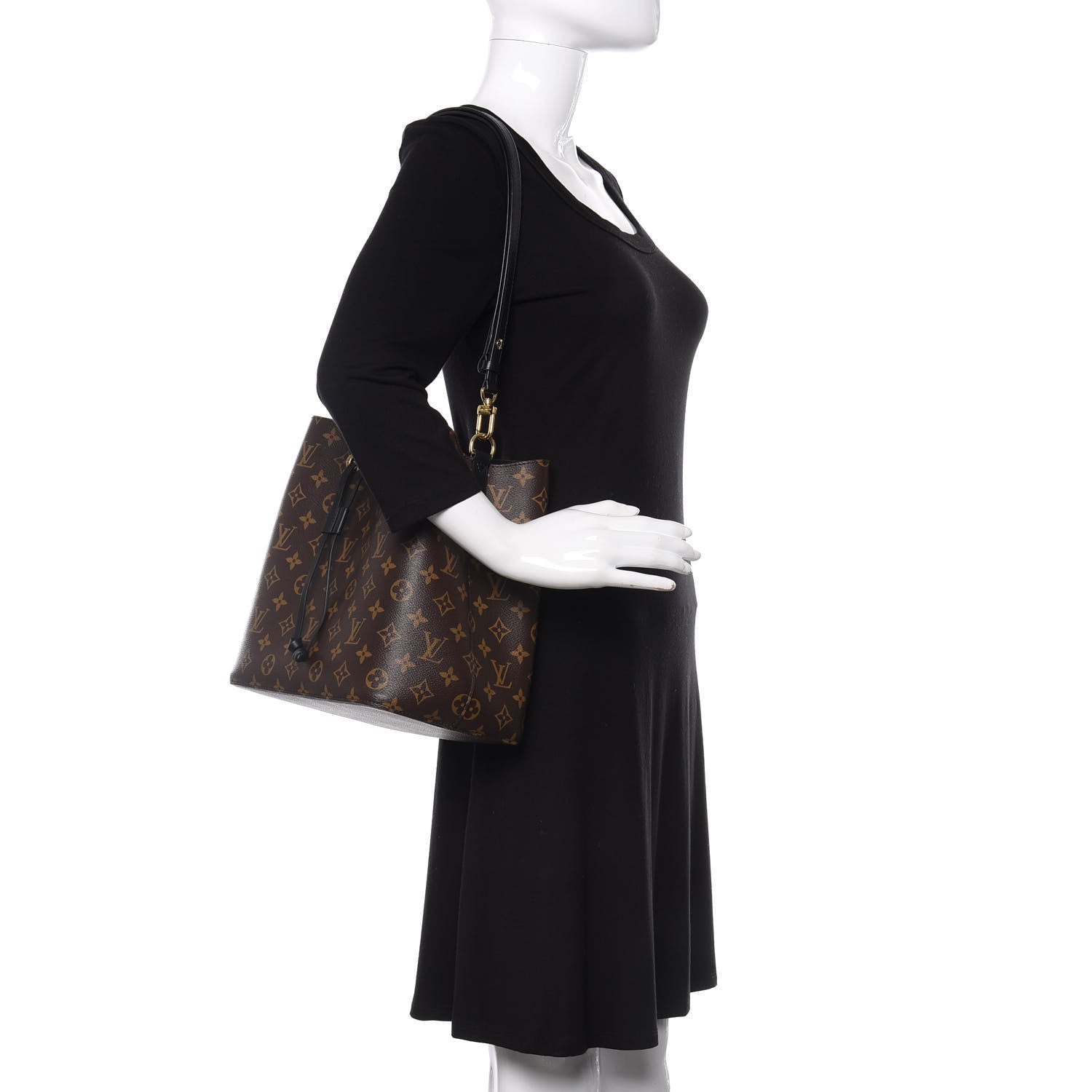Louis Vuitton Monogram Neonoe MM Black 2 of 10