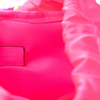 Gucci PVC Floral Double Buckle Backpack Fuchsia 8 of 10