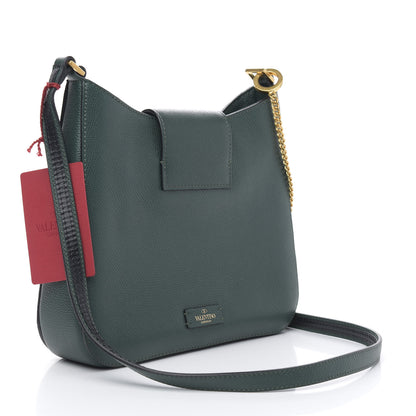 Valentino Garavani Grainy Calfskin VSling Hobo Bag English Green 3 of 9