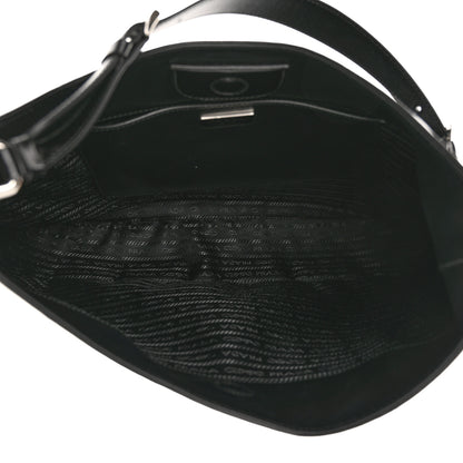 Prada Spazzolato Maxi Cleo Adjustable Strap Shoulder Bag Black 6 of 10
