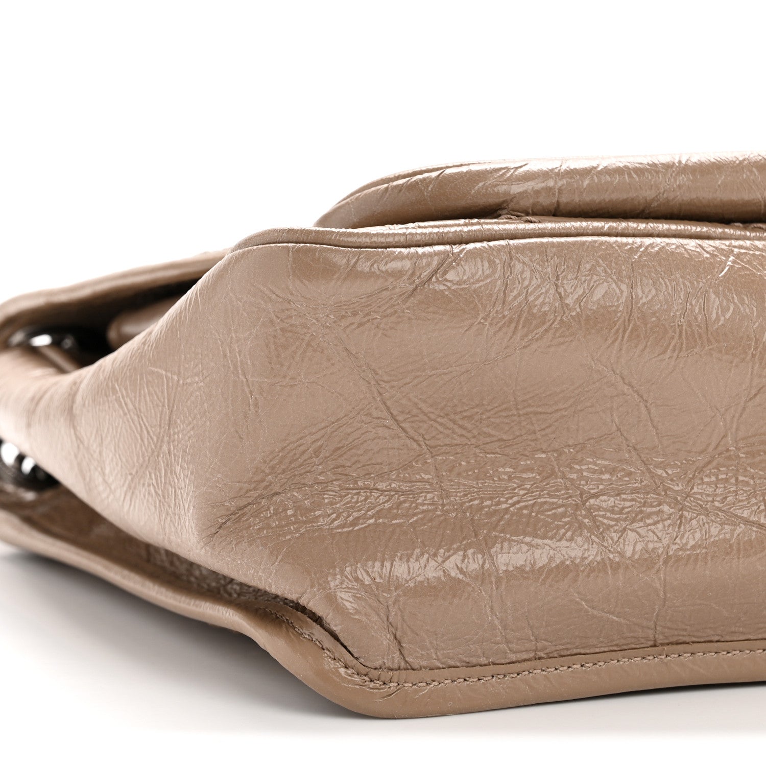 Saint Laurent Crinkled Calfskin Matelasse Monogram Medium Niki Chain Satchel Light Taupe 9 of 10