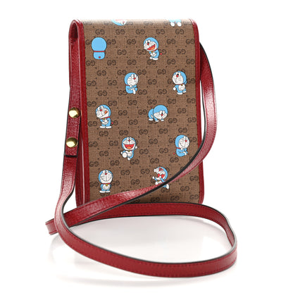 Gucci X DORAEMON Mini Vintage GG Supreme Monogram Mini Crossbody Bag Beige Cherry Red 2 of 9