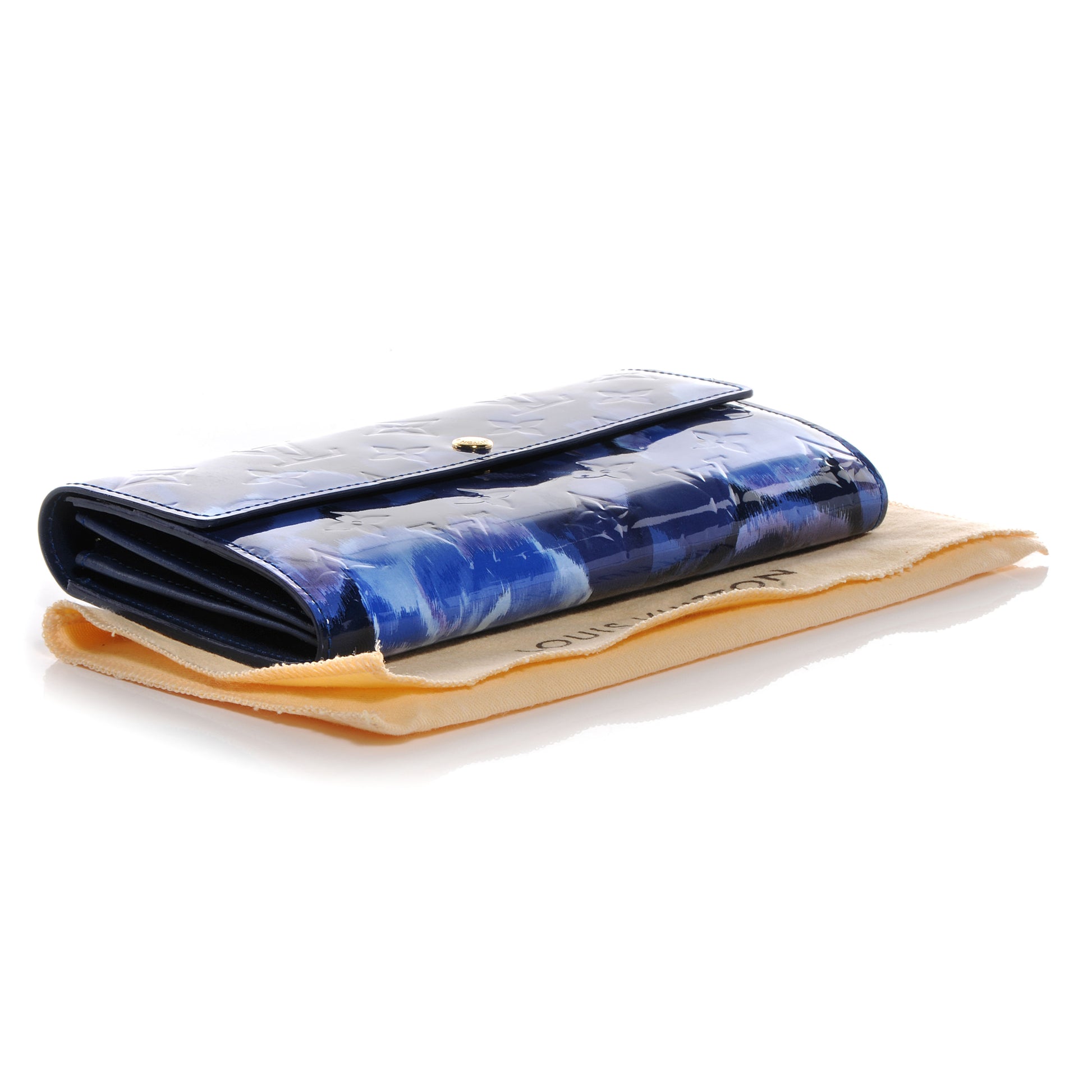 Louis Vuitton Vernis Ikat Sarah Wallet Grand Blue 4 of 7