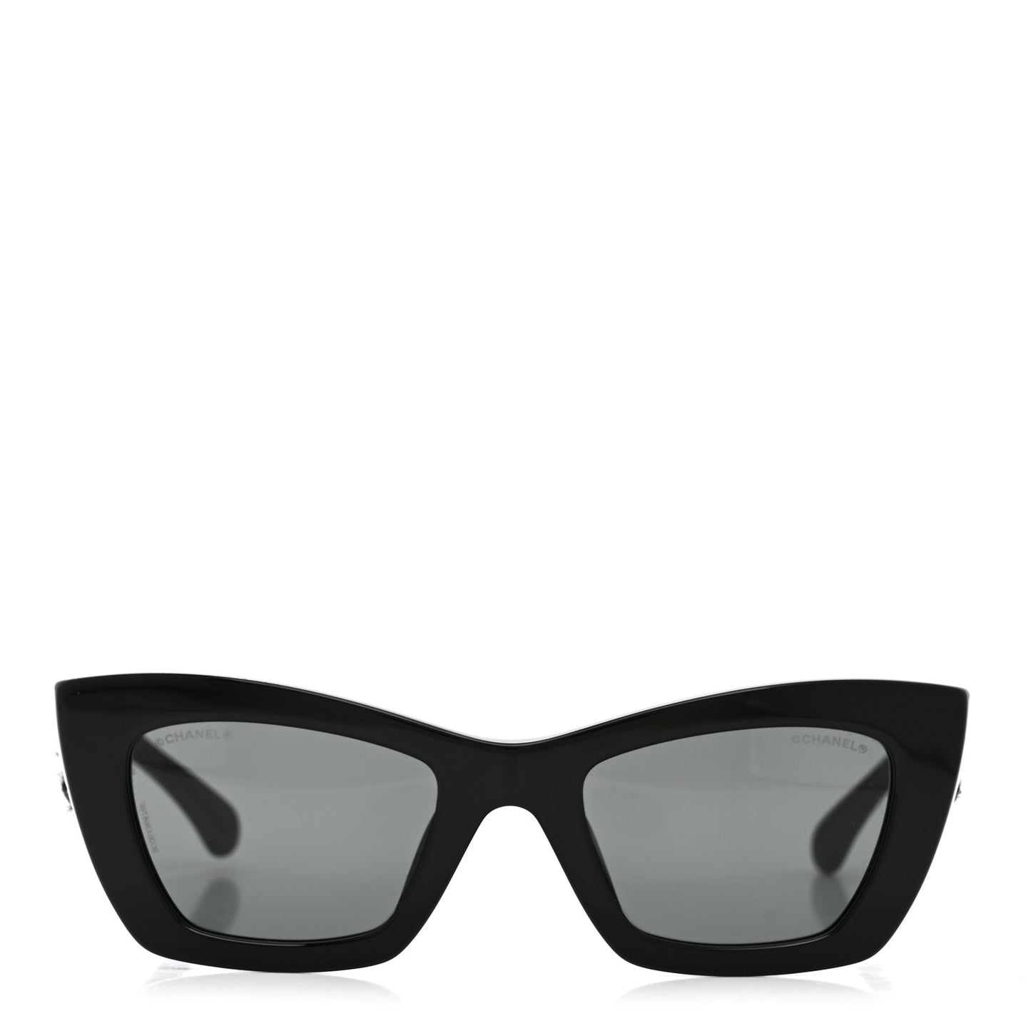 Acetate Tweed CC Cat Eye Sunglasses 71550A Black