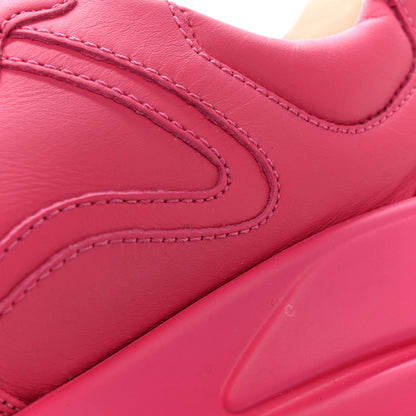 Gucci Calfskin Logo Womens Rhyton Sneakers 35 Box Pink 10 of 11