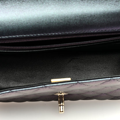 Chanel Iridescent Lambskin Quilted Mini Rectangular Flap Black 5 of 10