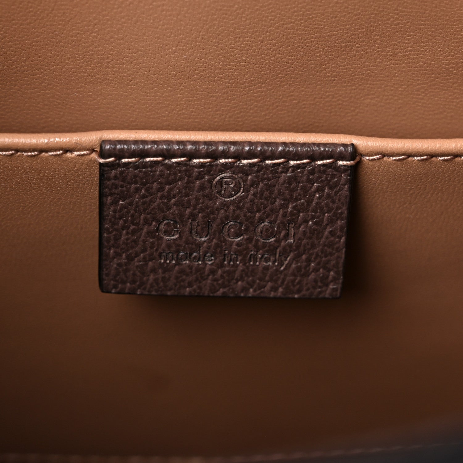 Gucci Monogram Jumbo GG Textured Dollar Calfskin Small Diana Tote Bag Camel Ebony New Acero 6 of 24