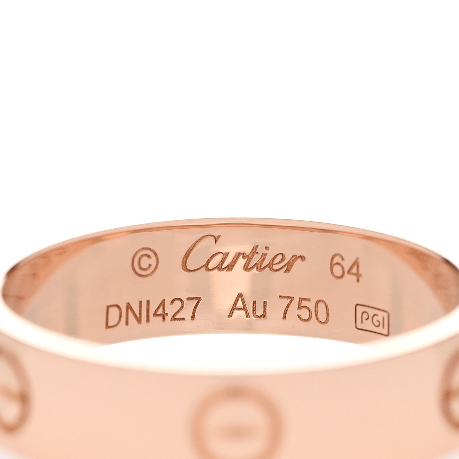 Cartier 18K Pink Gold 5.5mm LOVE Ring 64 10.75 4 of 5
