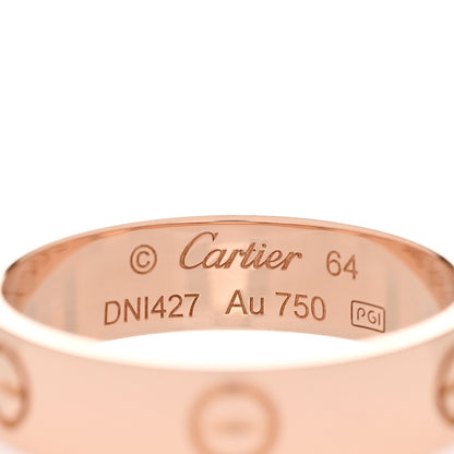 Cartier 18K Pink Gold 5.5mm LOVE Ring 64 10.75 4 of 5