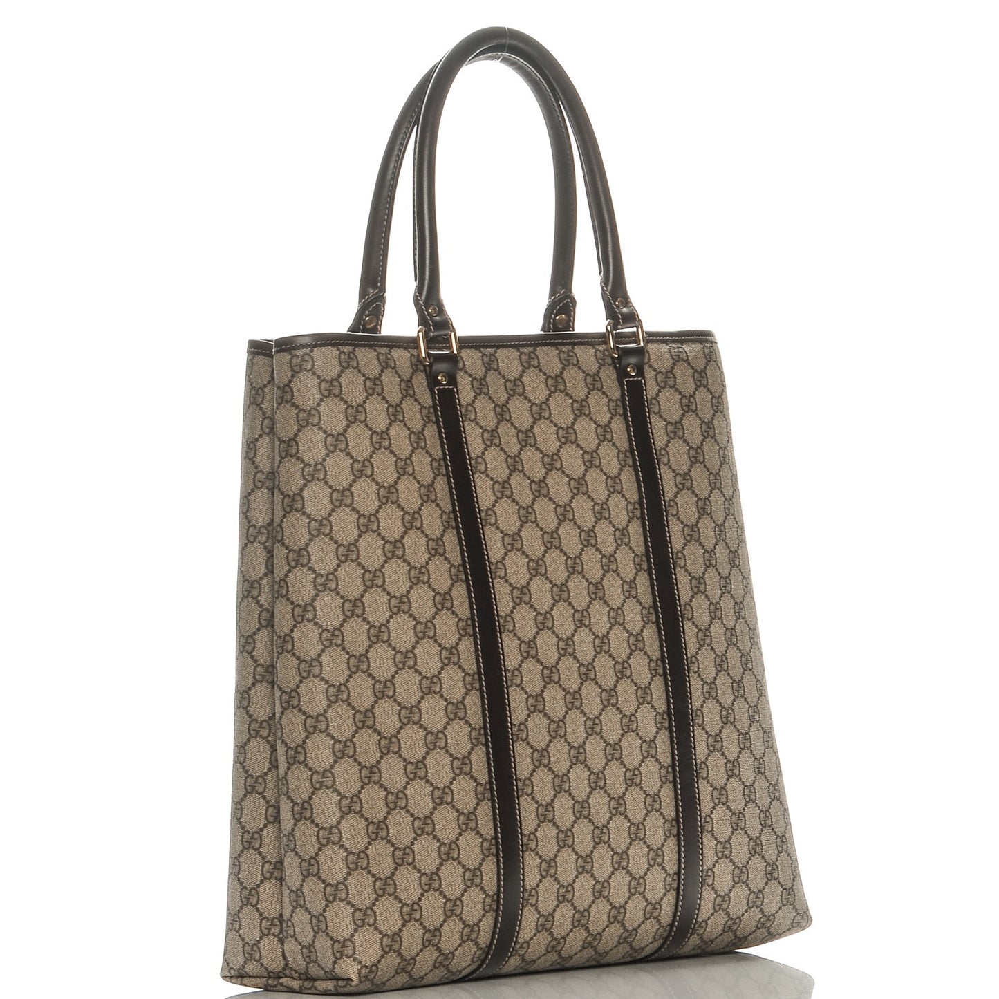 GG Plus Monogram Joy Vertical Tote Dark Brown