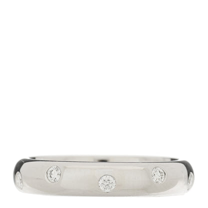 Tiffany Platinum Diamond 4mm Etoile Band Ring 50 5.25 1 of 5