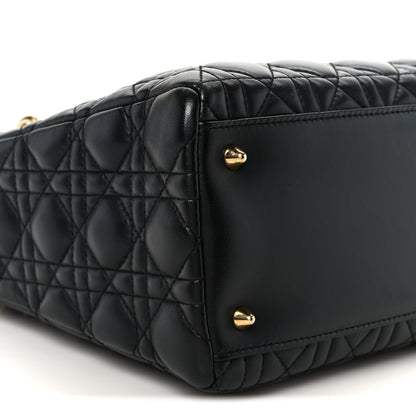 Christian Dior Lambskin Cannage Medium Lady Dior Black 9 of 10