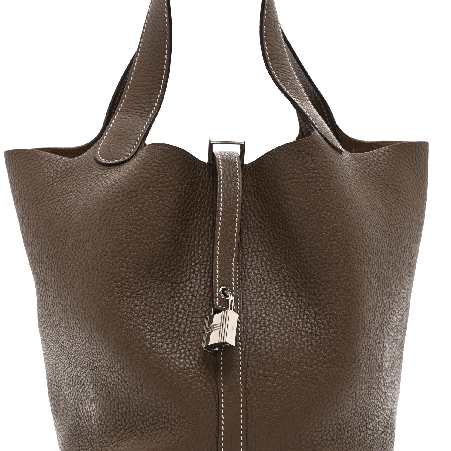Hermes Taurillon Clemence Picotin Lock 22 MM Etoupe 8 of 10