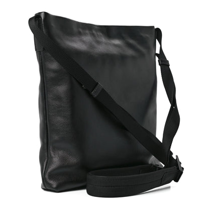 Prada Soft Calf Flat Messenger Bag Black 3 of 11