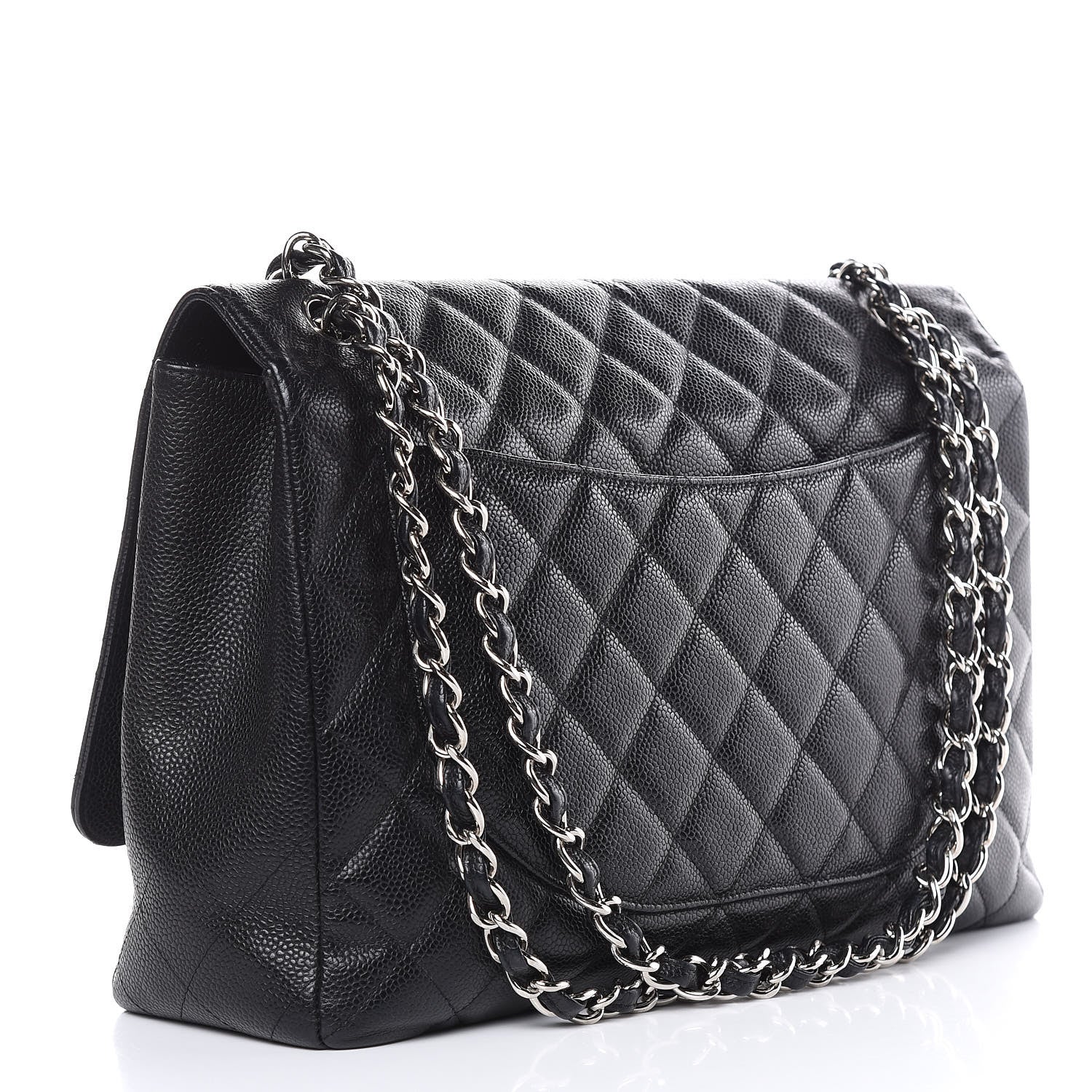 Chanel Caviar Quilted Maxi Single Flap Black 4 of 13