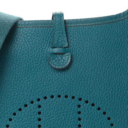 Hermes Taurillon Clemence Evelyne TPM Vert Bosphore 8 of 12