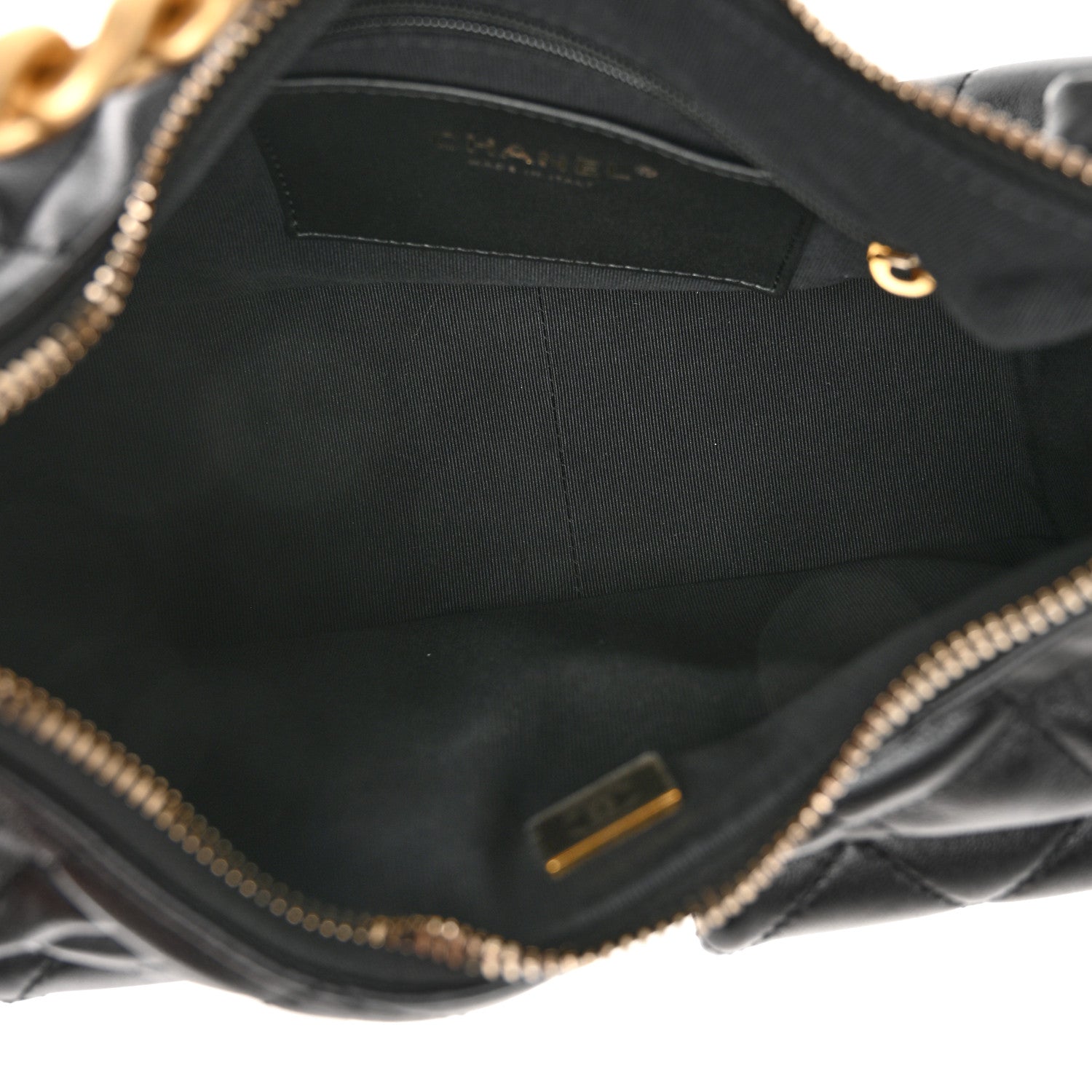 Chanel Shiny Lambskin Quilted Trendy Pockets Hobo Black 5 of 11