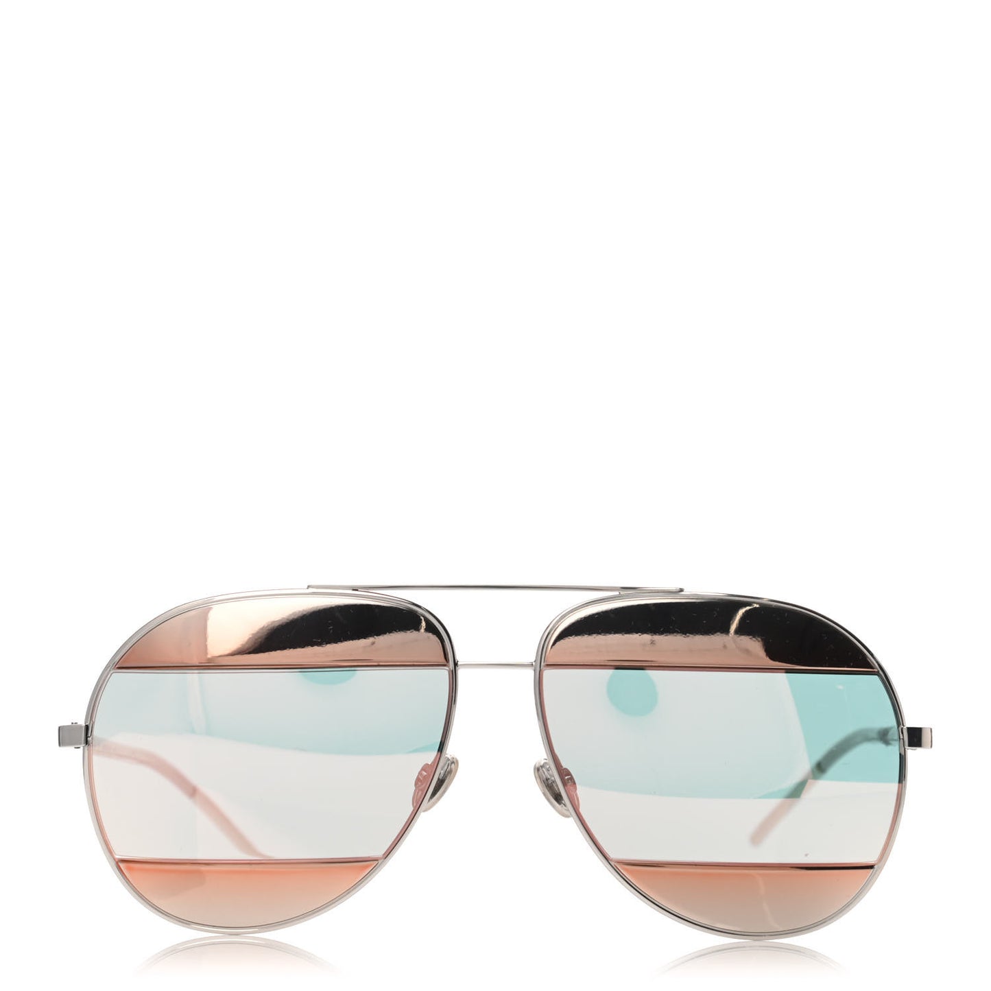Split 1 Aviator Sunglasses Gold Silver