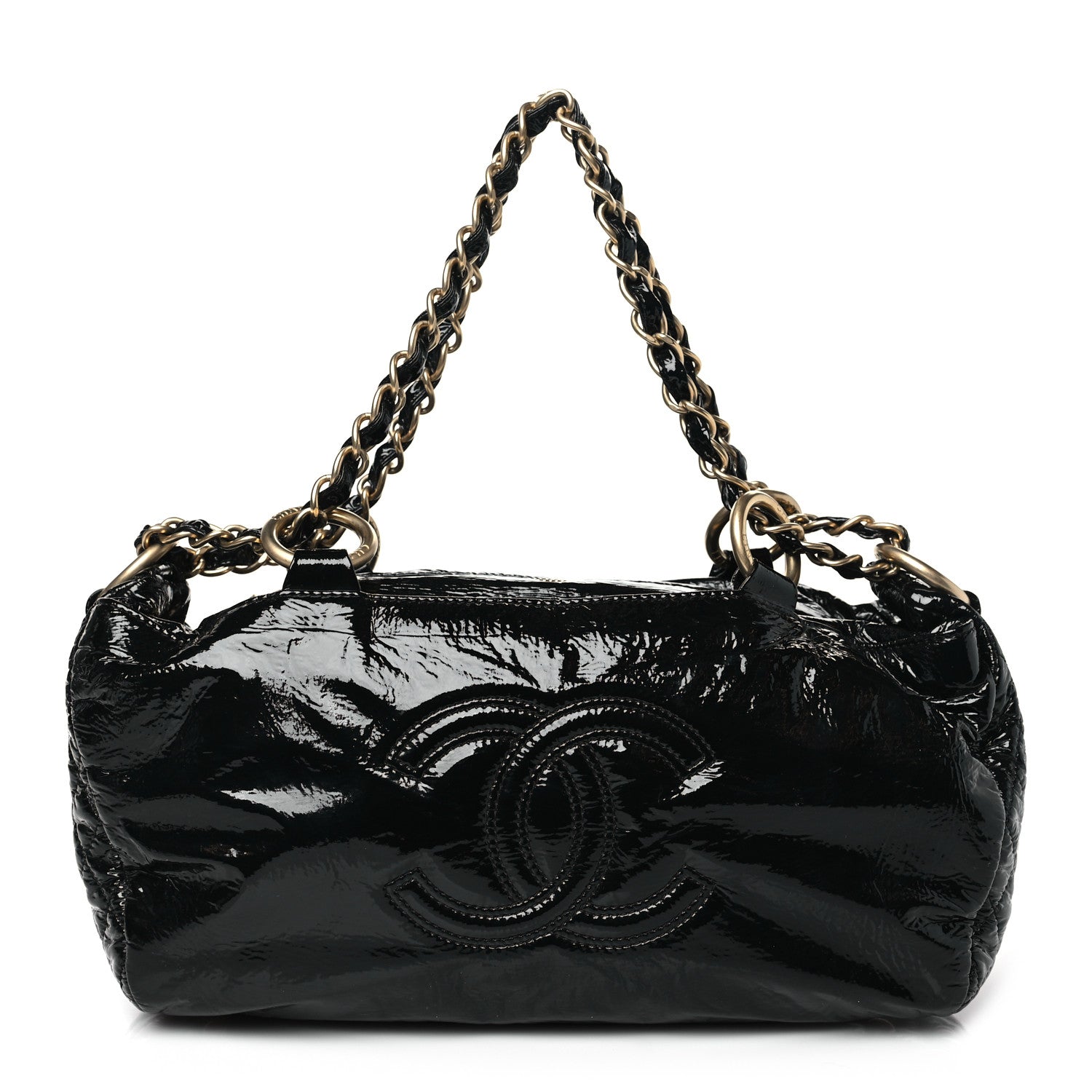 Chanel Vinyl Rock and Chain Small Bowler Black 1 of 10