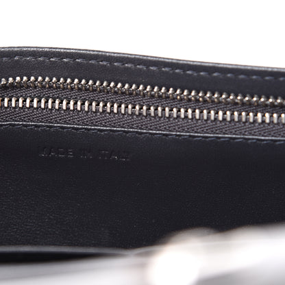 Christian Dior Metallic Patent Micro-Cannage Diorama Wallet on Chain Pouch Silver 6 of 12