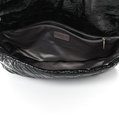 Chanel Vinyl Graphic Edge Flap Black 5 of 10