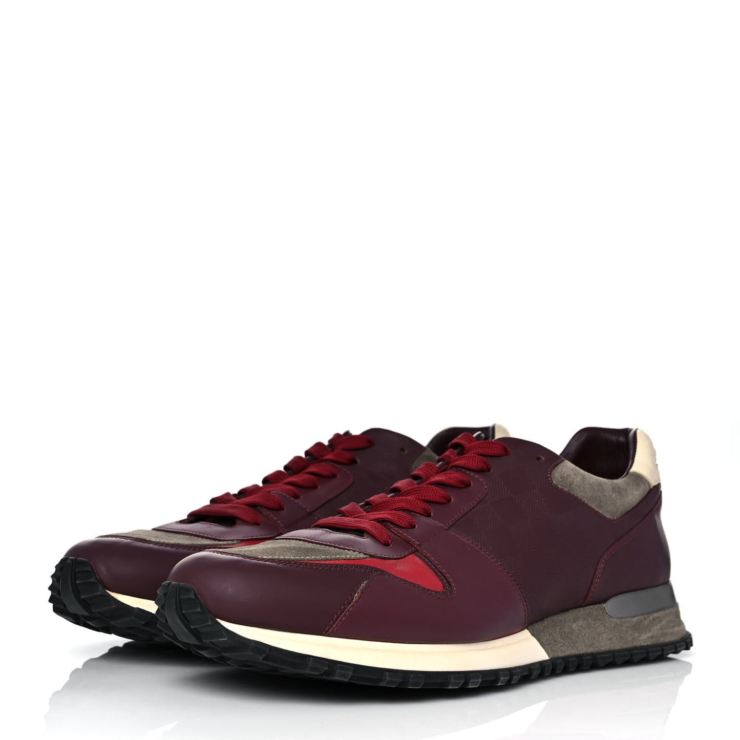 Calfskin Suede Run Away Sneakers 10.5 Bordeaux