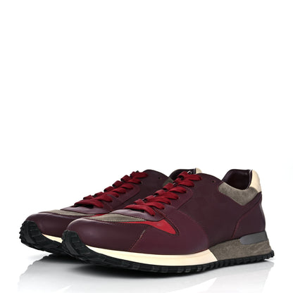 Louis Vuitton Calfskin Suede Run Away Sneakers 10.5 Bordeaux 3 of 8