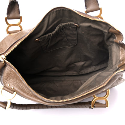 Chloe Calfskin Large Marcie Satchel Barbour Khaki 5 of 15