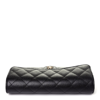 Christian Dior Grained Calfskin Diorama Wallet on Chain Pouch Black 10 of 11
