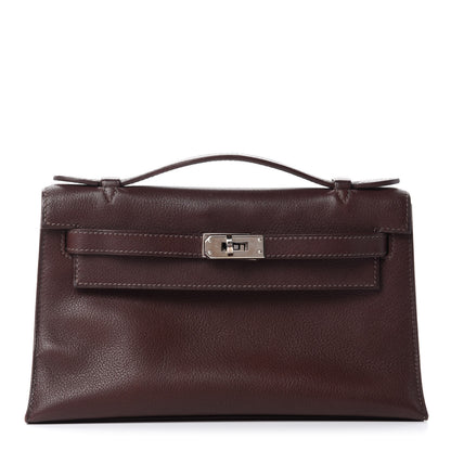 Hermes Evergrain Kelly Pochette Clutch Havane 1 of 10