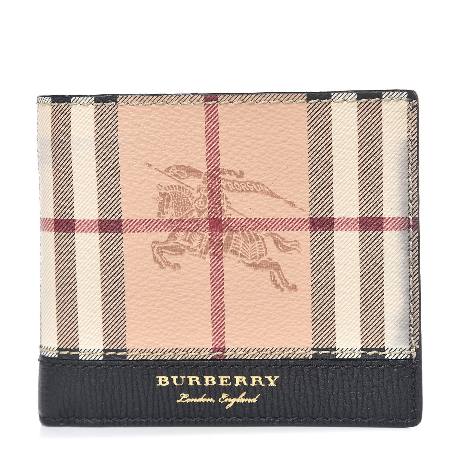 Burberry Haymarket Check BBi-Fold Wallet Black 1 of 11
