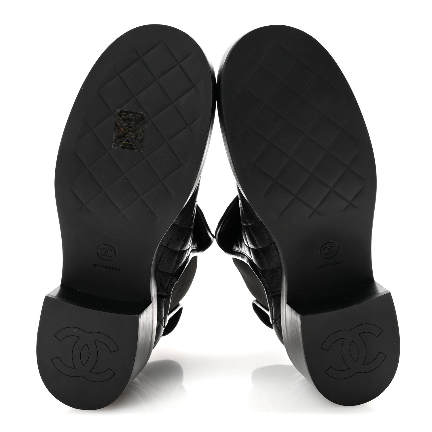Chanel Lambskin Quilted Cap Toe CC Turnlock Booties 38.5 Black 6 of 9