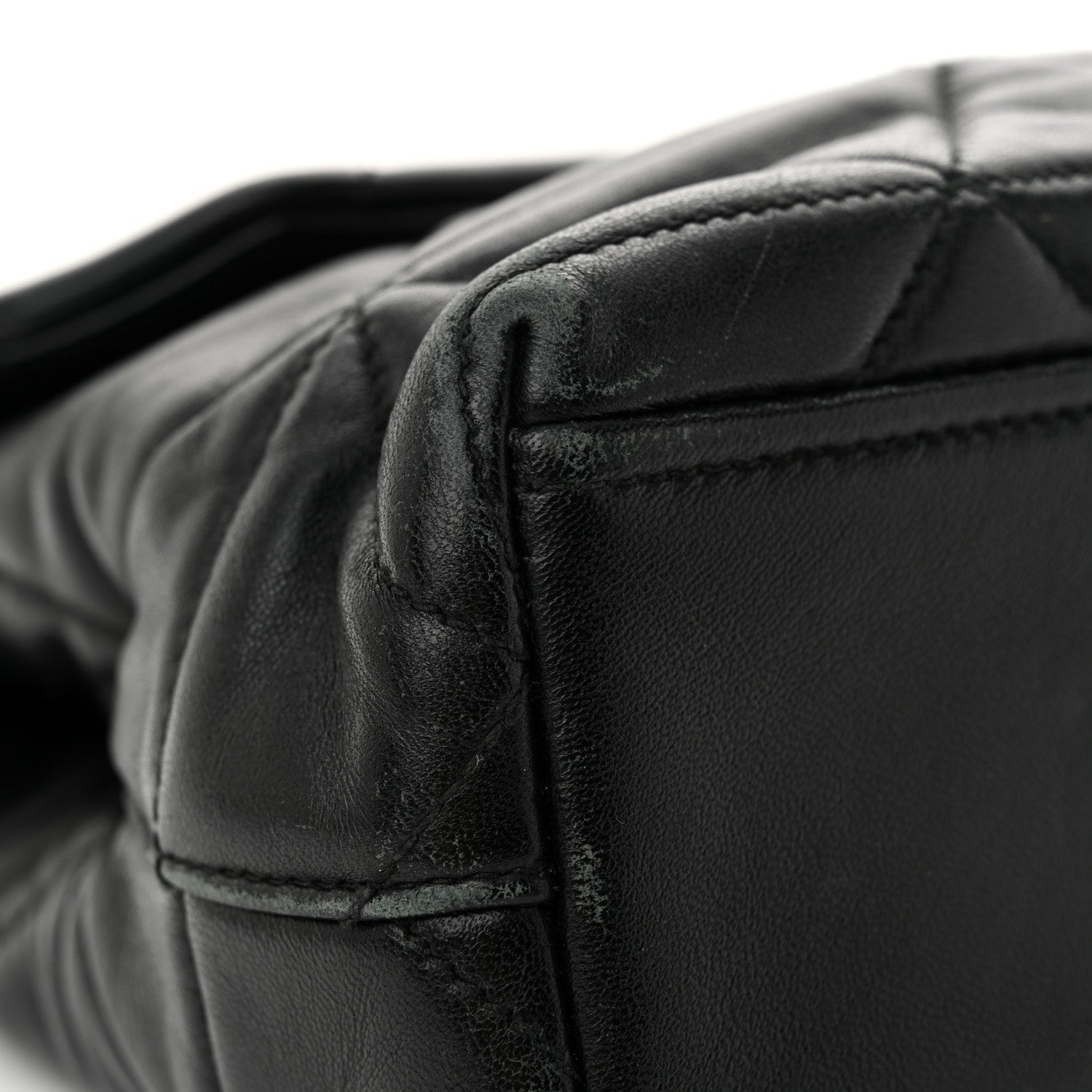 Prada Nappa Triangle Stitched Large Spectrum Bag Black 12 of 12