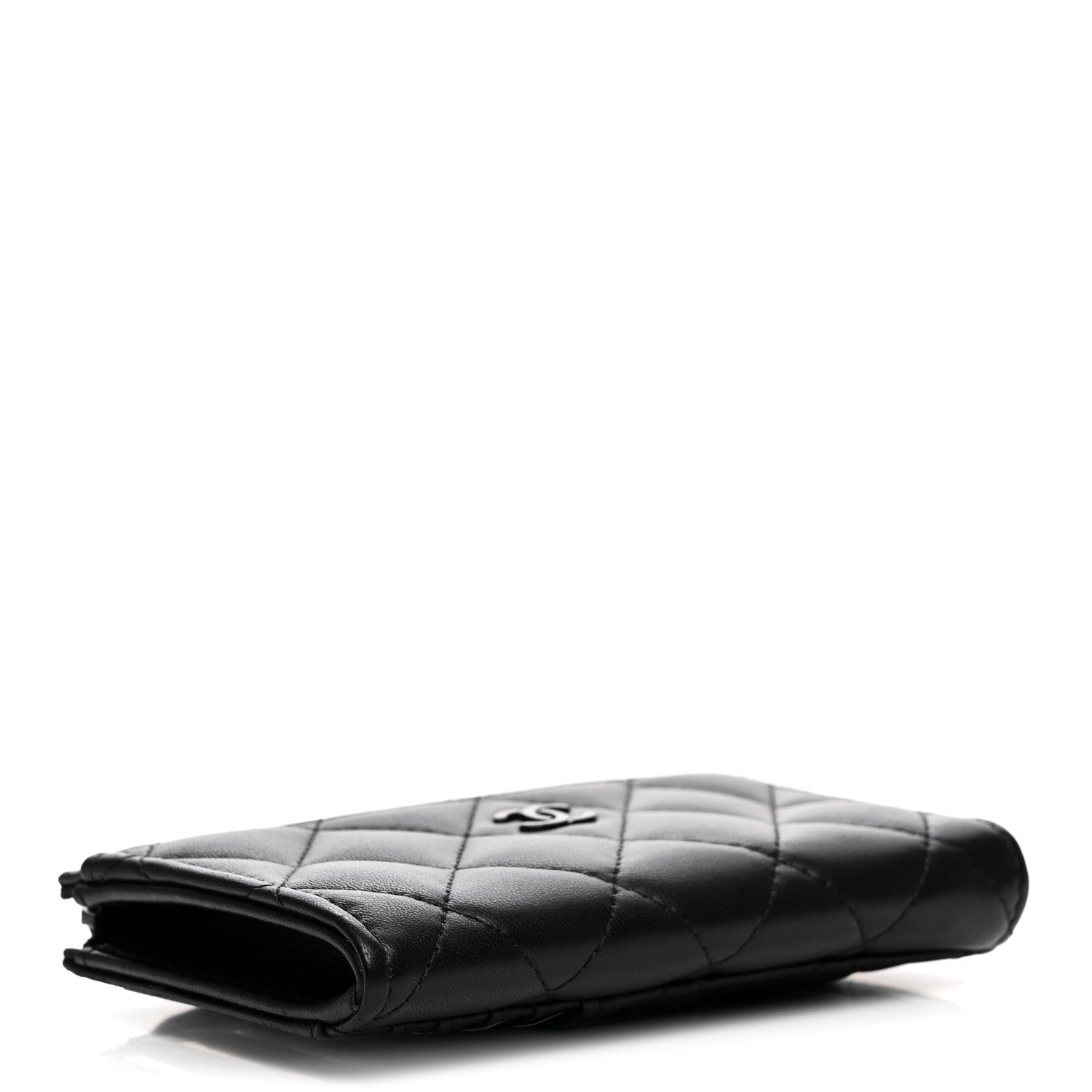 Chanel Lambskin Quilted Zip Card Holder So Black 4 of 8