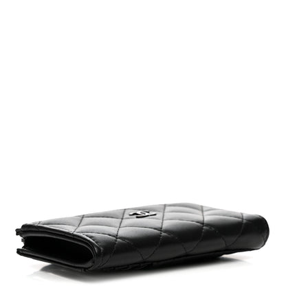 Chanel Lambskin Quilted Zip Card Holder So Black 4 of 8