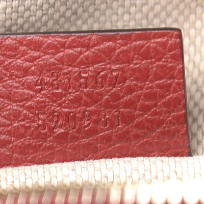 Gucci Dollar Calfskin Bi-Color Small Soho Disco Bag New Rosette Hibiscus Red 7 of 10