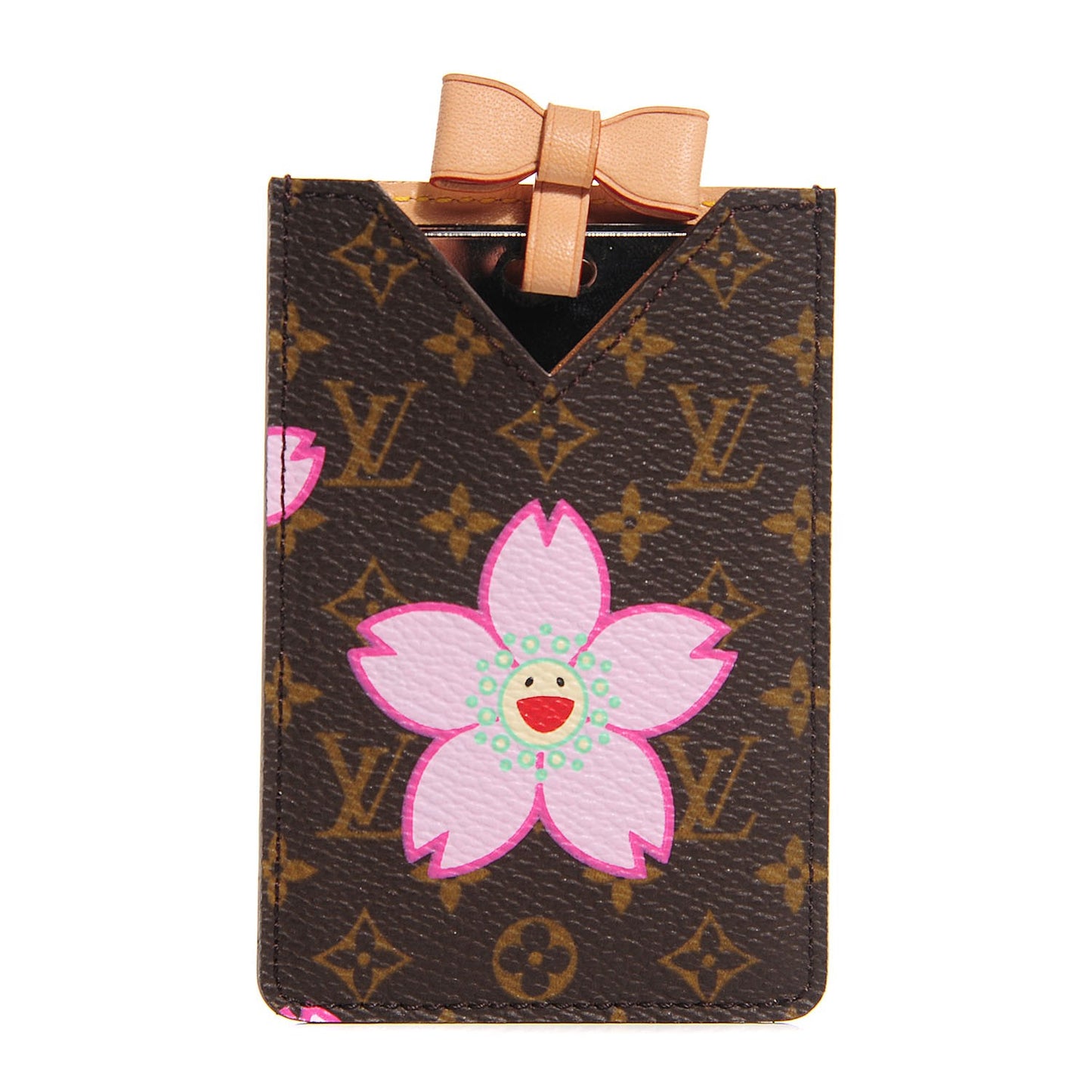 Monogram Cherry Blossom Mirror With Case Brown