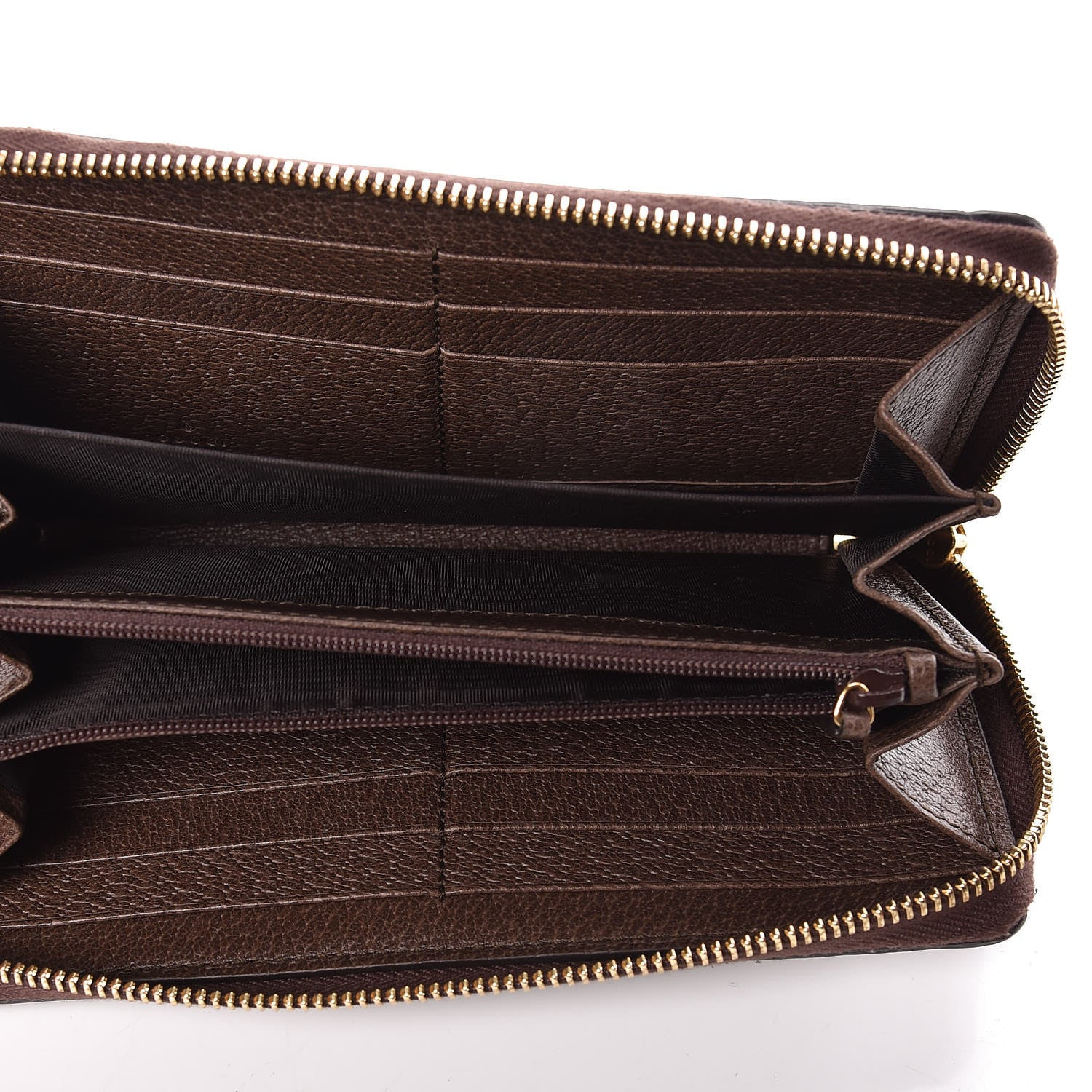 Gucci GG Supreme Monogram Web Ophidia Zip Around Wallet Brown 5 of 6