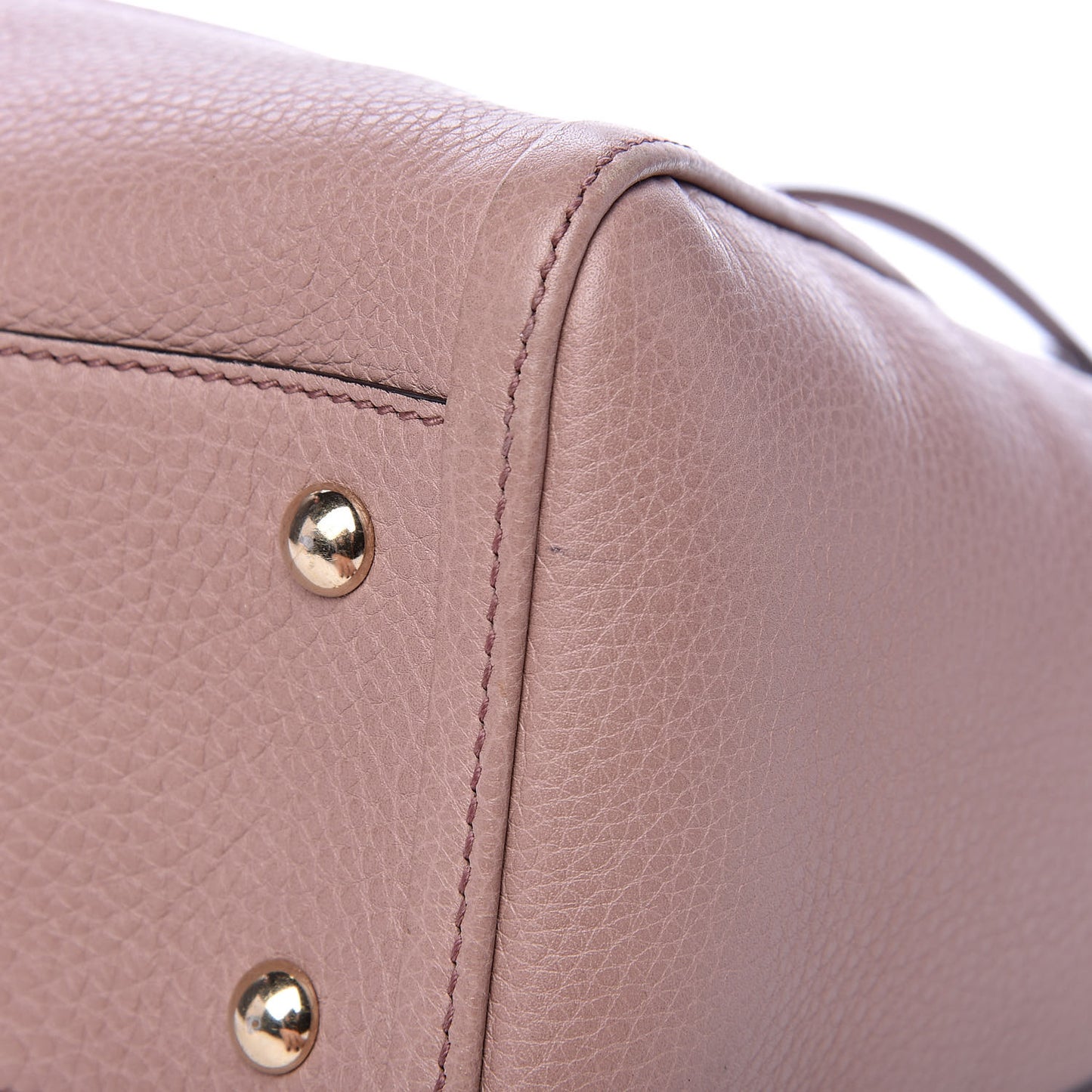 Pebbled Calfskin Small Soho Top Handle Bag Light Pink