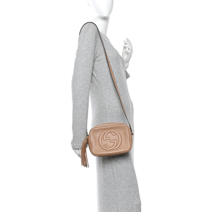 Gucci Pebbled Calfskin Small Soho Disco Bag Camelia 2 of 16