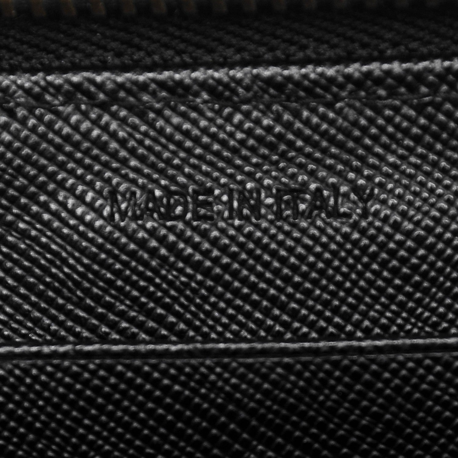 Prada Saffiano Metal Zip Around Wallet Nero Black 7 of 7