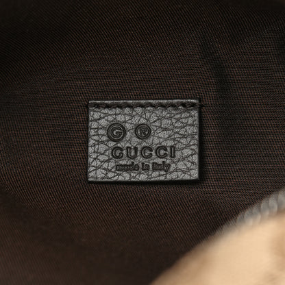 Gucci Monogram Dollar Calfskin Waist Pouch Beige Ebony Testa di Moro Marrone Scuro 6 of 9