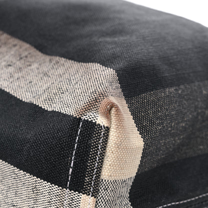 Burberry Coated Canvas Mega Check Medium Doodle Tote Black White 9 of 12